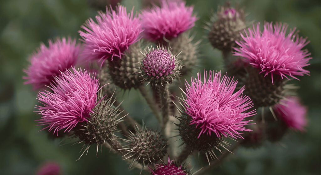 milk thistle isolated on solid background