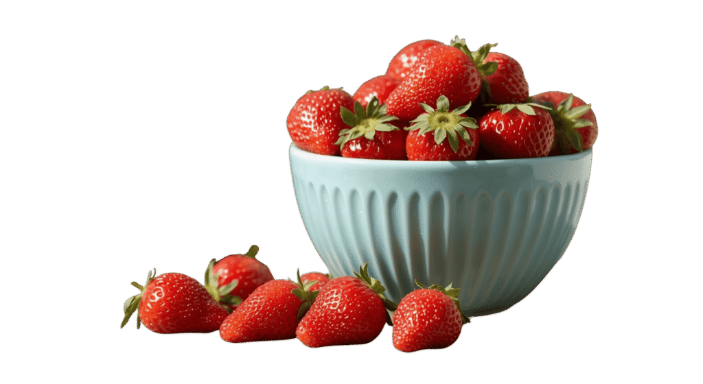 strawberry in bowl PNGs