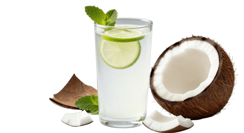 coconut juice glass