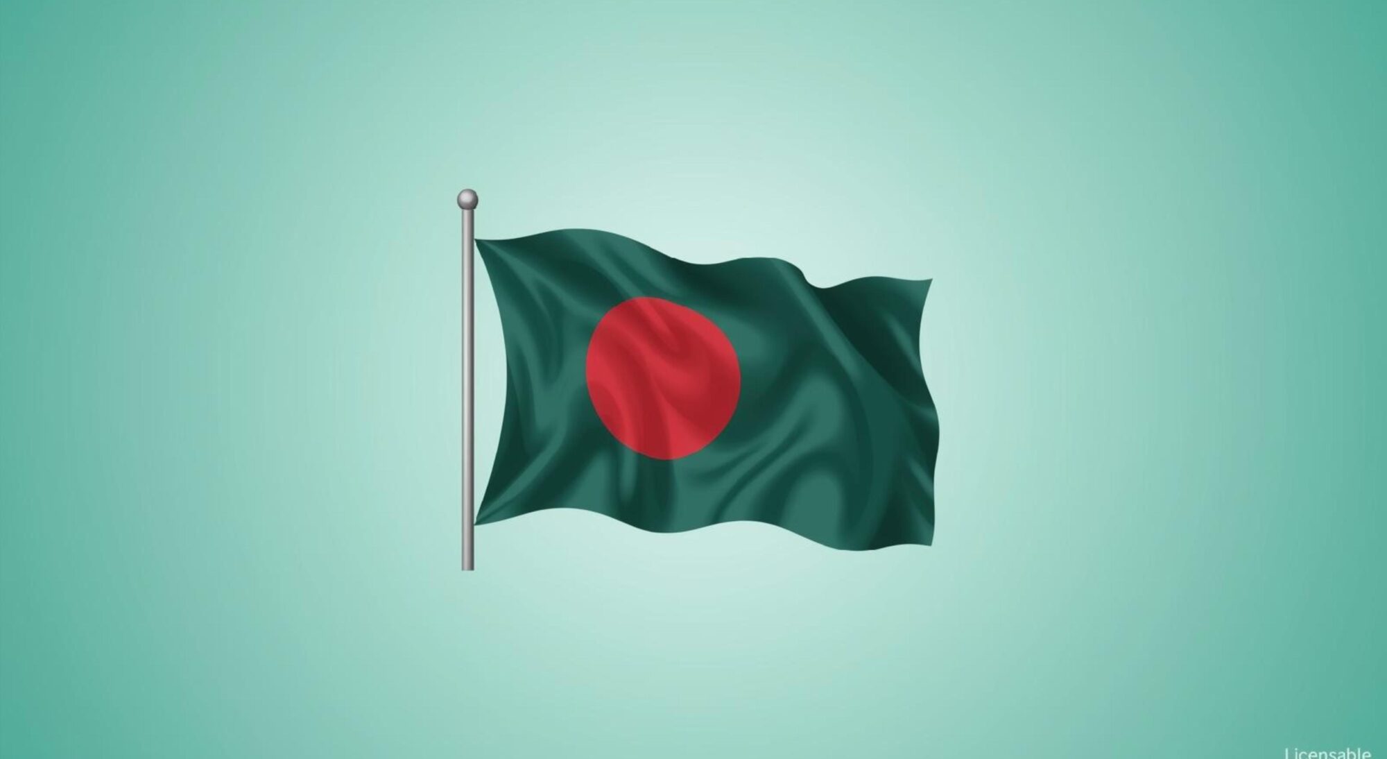 the national flag of Bangladesh.