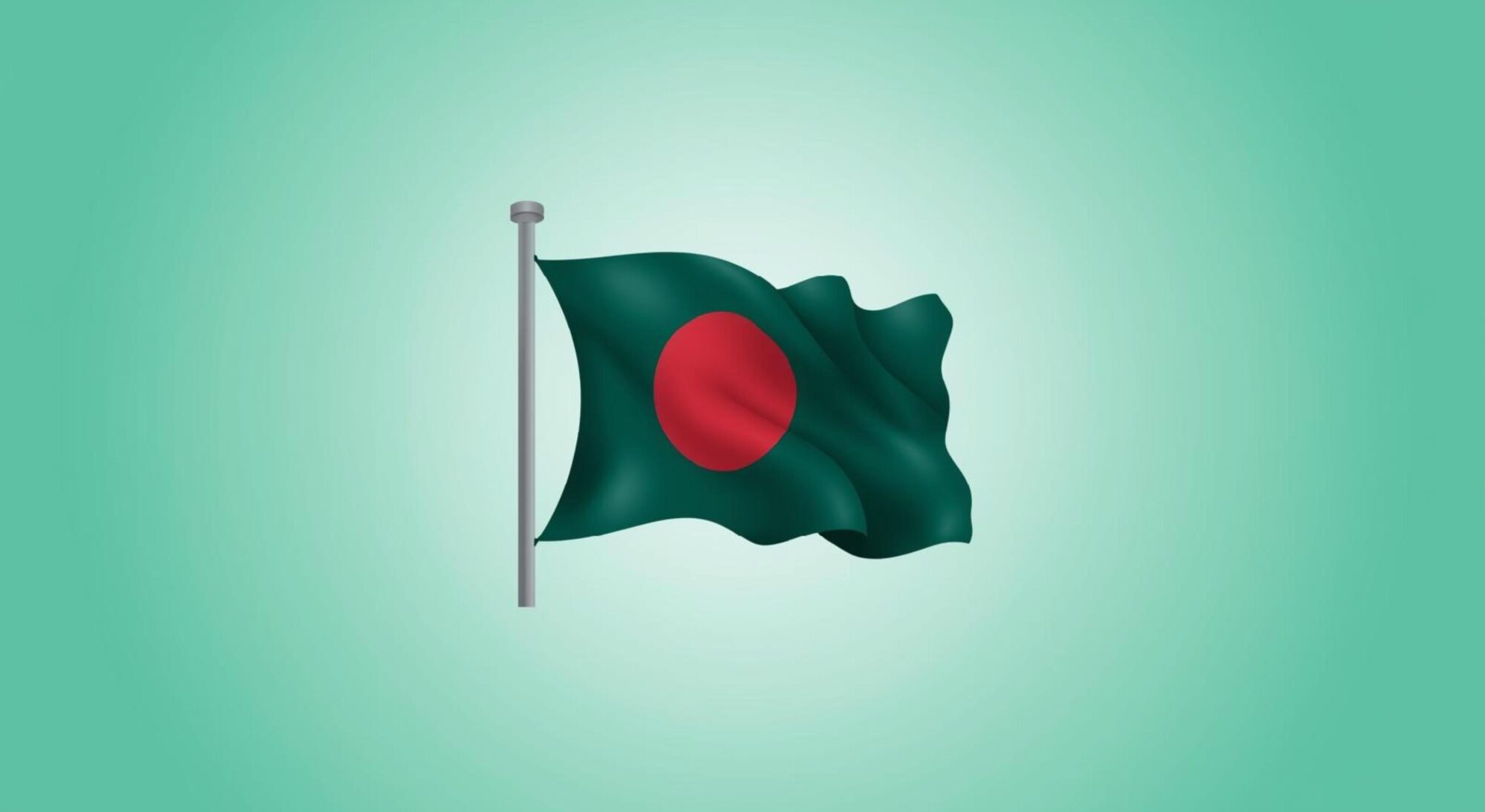 the national flag of Bangladesh.