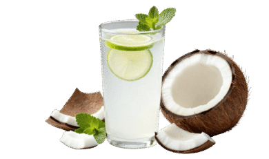 coconut juice glass