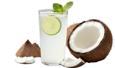 coconut juice glass