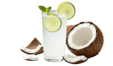 coconut juice glass