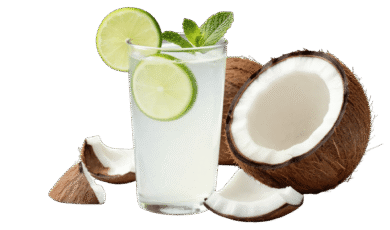coconut juice glass