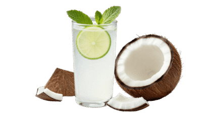coconut juice glass