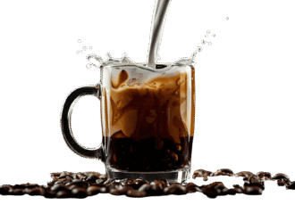 Cappuccino coffee cup PNG with creamy foam, isolated on transparent background