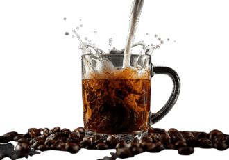 Cappuccino coffee cup PNG with creamy foam, isolated on transparent background