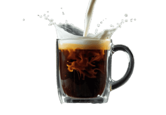 Cappuccino coffee cup PNG with creamy foam, isolated on transparent background