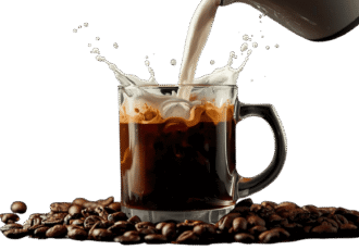 Cappuccino coffee cup PNG with creamy foam, isolated on transparent background