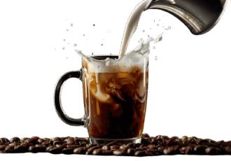 Cappuccino coffee cup PNG with creamy foam, isolated on transparent background