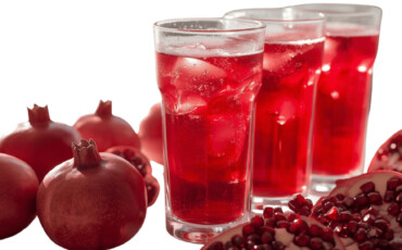 pomegranate juice glass