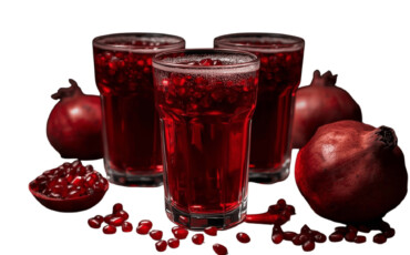 pomegranate juice glass