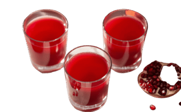 pomegranate juice glass