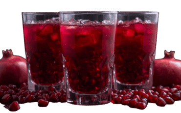 pomegranate juice glass