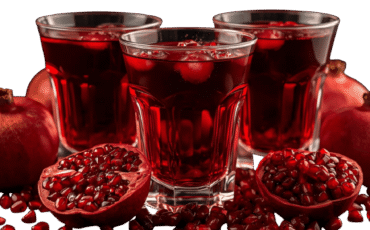 pomegranate juice glass