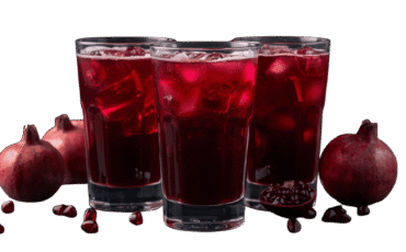 pomegranate juice glass