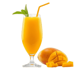 mango juice glass isolated on transparent background