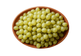 grapes in a bowel isolated on transparentbackground
