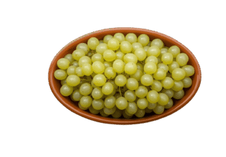 grapes in a bowel isolated on transparentbackground