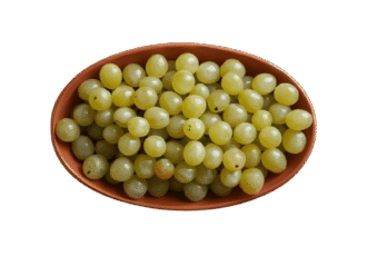 grapes in a bowel isolated on transparentbackground
